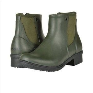 Bogs Womens Sz 9 Auburn Olive Green Ankle Waterproof Ankle Boots Insulated